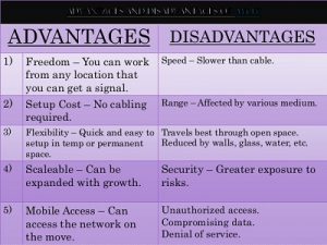 advantages and disadvantages of Wi-Fi