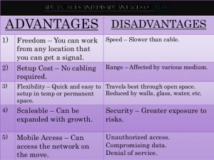 advantages and disadvantages of wifi